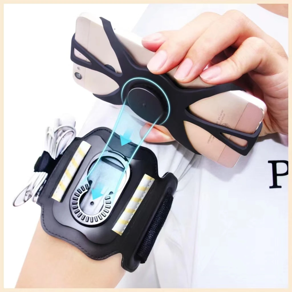 Running Armband Wristband 360&deg;Rotatable Phone Holder Card Pockets Fit 4.5-7&rsquo; For Android IOS Samsung for Running Cycling mobile phone armband,phone arm band,phone armband,sports arm bag,fitness arm bag