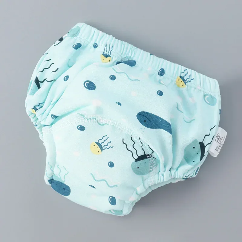 6 Layer Waterproof Reusable Cotton Baby Training Pants Infant Shorts Underwear Cloth Baby Diaper Nappies Panties