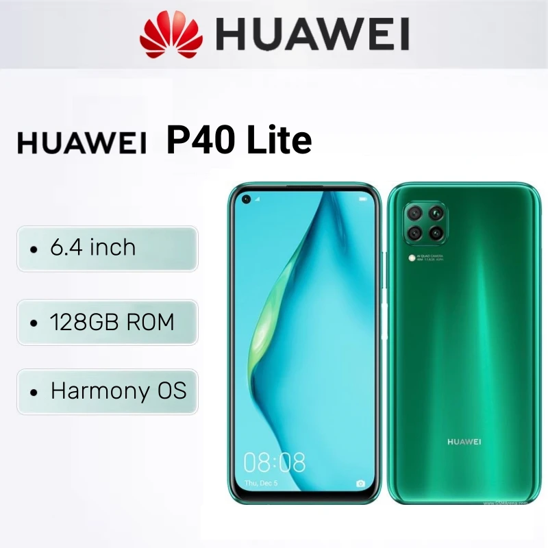 

HUAWEI P40 Lite Smartphone Harmony 6.4 inch 48MP Camera 8GB RAM 128GB ROM 4200mAh Mobile phones 4G Network Cell phone