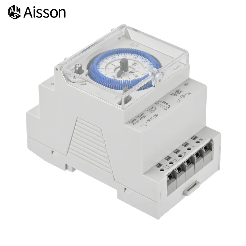 SUL181D Din Rail Mechanical Timer 24 Hour Time Switch Relay Electrical Programmable Timer Switch AC220V 4