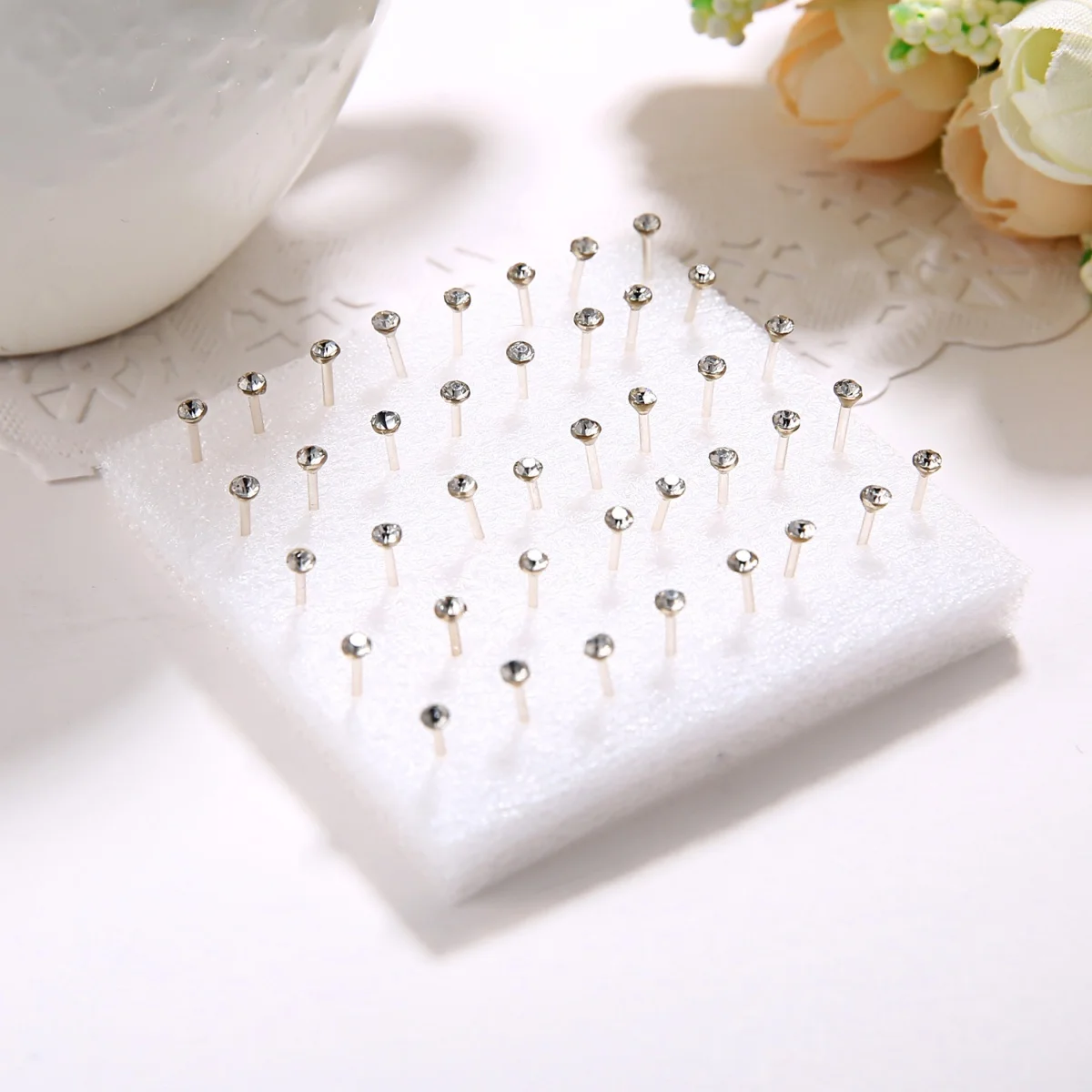 20-teiliges mehrfarbiges Strass-Ohrstecker-Set für Damen und Herren, minimalistische Kristall-runde Piercing-Ohrringe, Party- und Alltagsschmuck – Detail 15