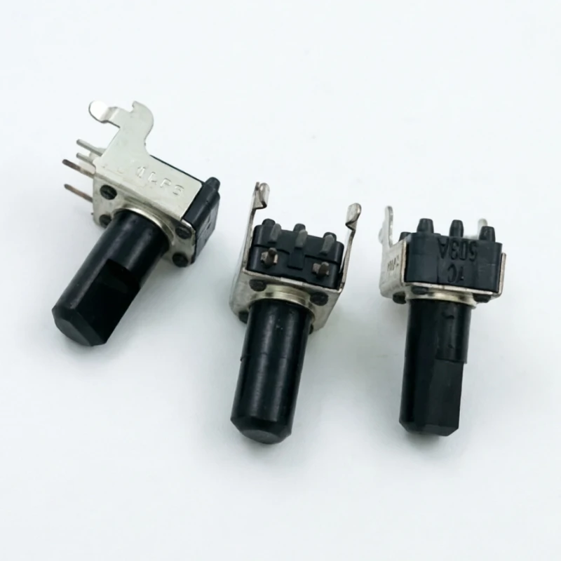 2PCS ALPS 09 유형 수평 듀얼 채널 전위차계 5핀 503A A50K 핸들 길이 13mm