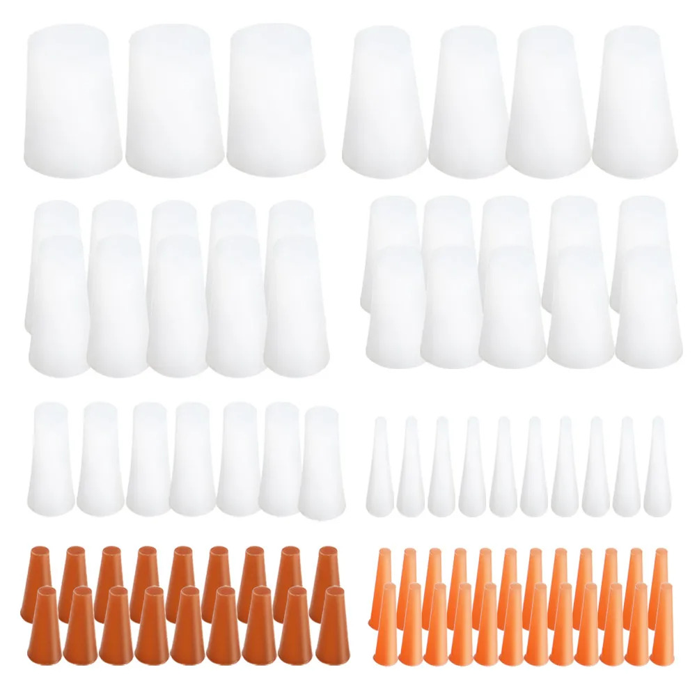 

High Temp Silicone Cone Plugs Silicone Kits Powder Coater Random Color For Scientist Powder Coating 100Pcs/Set