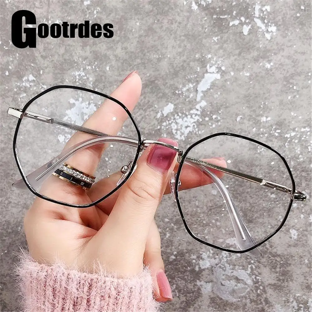 Fashion Office Anti Blue Light Glasses Donna Uomo Classic Simple Metal Frame Specchio Ottico Blue Ray Blocking Computer Eyewear