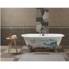 69" Freestanding Luxury Bathtub Cast Iron Double Ended Enamel Claw Paw Feet Tub Multi-Color Custom Built sw1022 4
