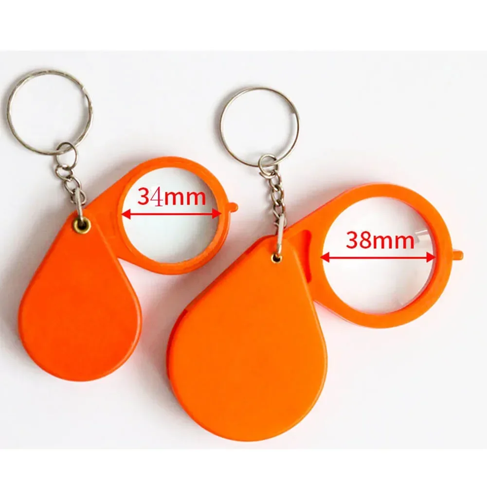 10X Mini Magnifier jewelry Reading Magnifying Glass Loupe Portable Folding Pocket Keychain Magnifier 34/38mm stamps coins jewelry magnifier jewelry magnifying glass magnifying glass reading magnifier