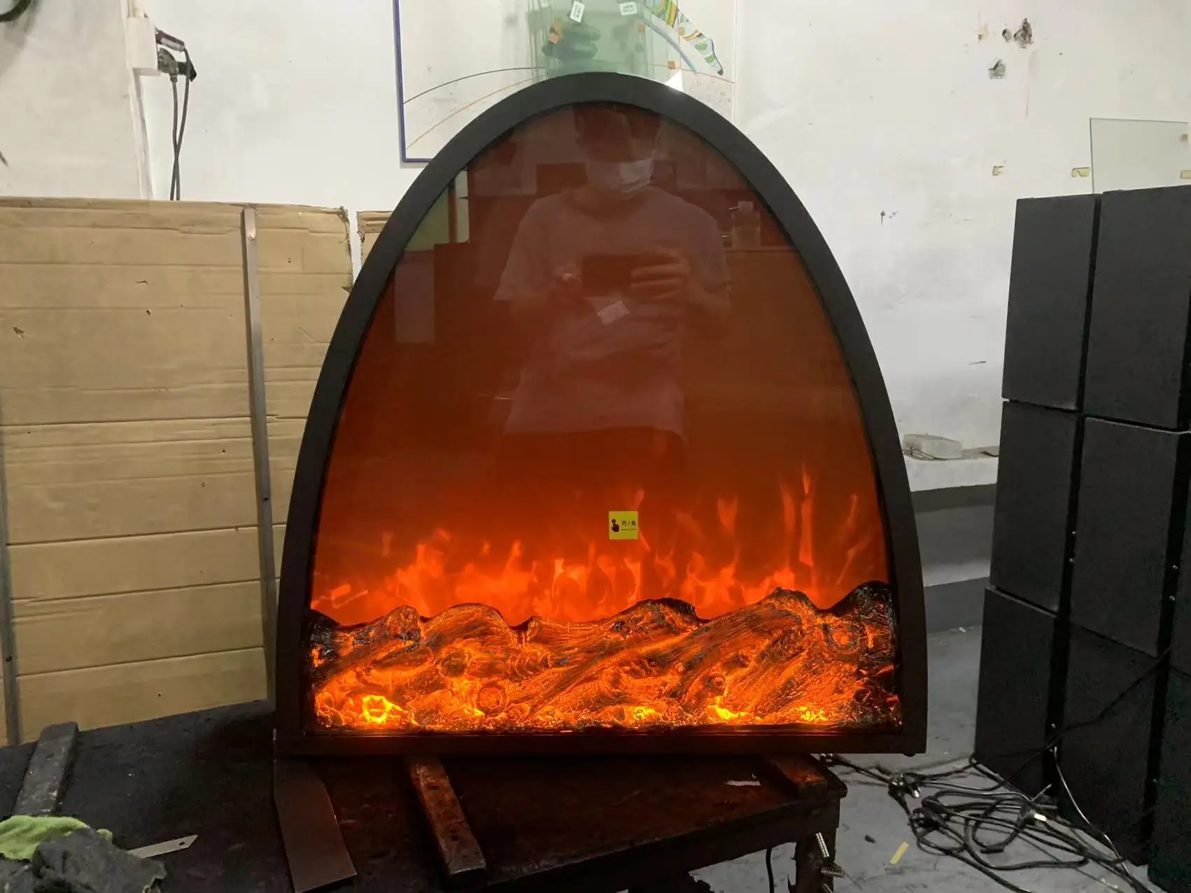 

Shaped Fireplace Simulation Flame Homestay Hotel Background Wall Decoration Stove Core