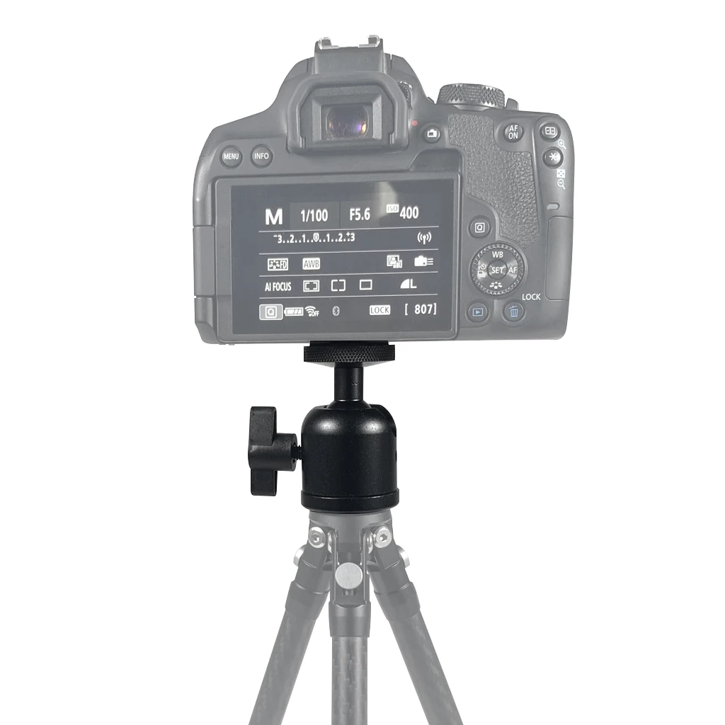 Mini Ball Head 1/4" Screw Mount 360 Swivel for Canon Nikon Sony Camcorder DV LED Light Bracket DSLR Camera Tripod Ballhead Stand tripod ball head,cold shoe ball head