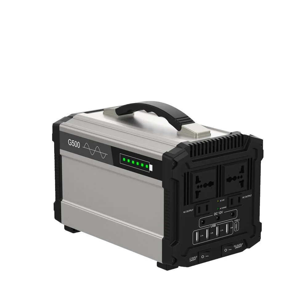 

500W portable solar power system AC& DC output 400Wh LiFePO4 generator