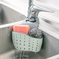 Home Storage Drain Basket Kitchen Sink Holder Adjustable Soap Sponge Hanging Drain Basket Bag Kitchen Accessories 1