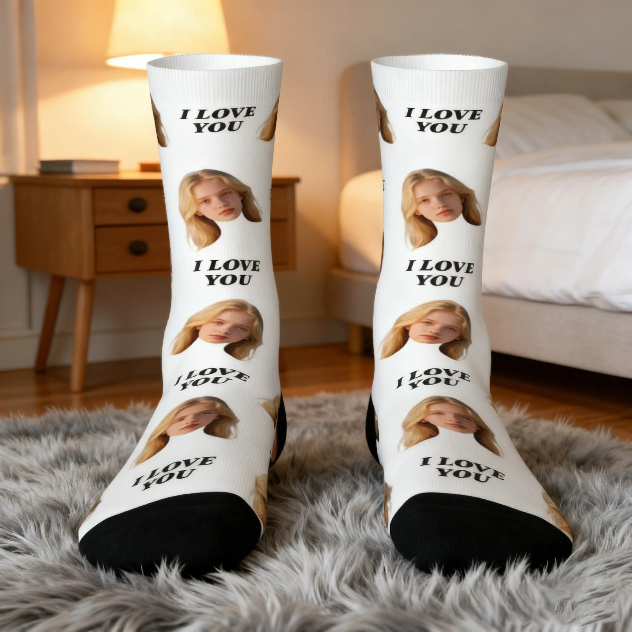 Customized pet and face socks  Unisex customized socks  Personalized picture socks interesting socks Customized socks as gifts