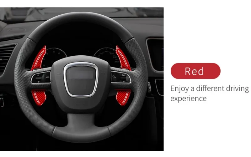 T-carbon Real Carbon Fiber Steering Wheel Paddle Shift Extension Shifters For Audi A5 A6 A8 S8 S5 S6 Q5 RS6 Q7