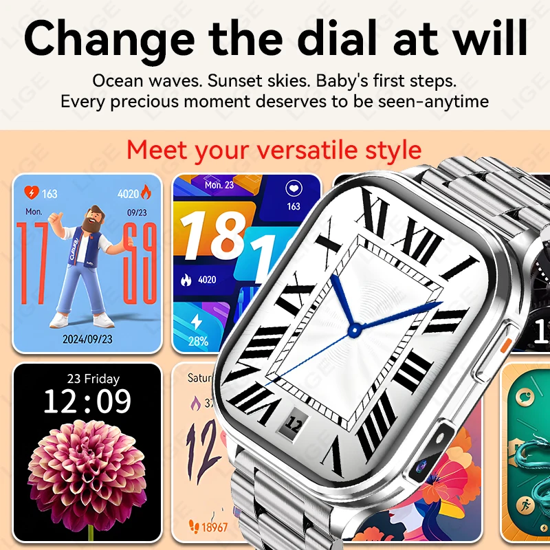 Smartwatch Uomo 2026 Nuovo con Registrazione Foto e Video, Monitoraggio Salute, Impermeabile, Chiamate BT, Registrazione, Sport, Fitness, Fotocamera - Compatibile anche con Donna - immagine 4
