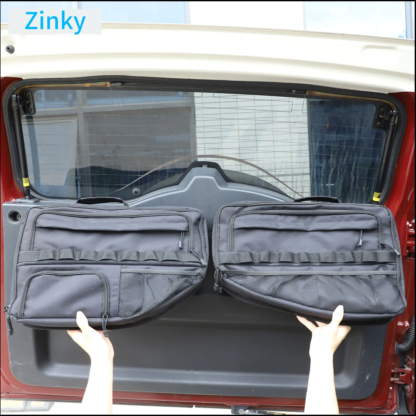 

Zinky Oxford Cloth Car Tailgate Storage Sundries Storage Multifunctional Storage Window Bag for Toyota FJ Cruiser 2007-2021