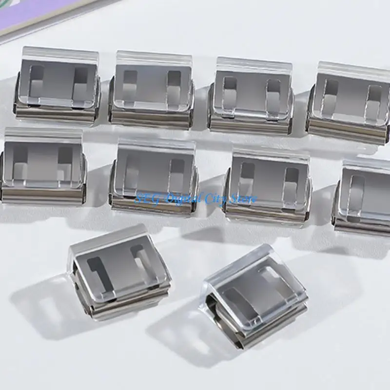 U75B 20Pcs 조정 가능한 푸시 풀 클립 사무실 용 플라스틱 문서 패스너 클립