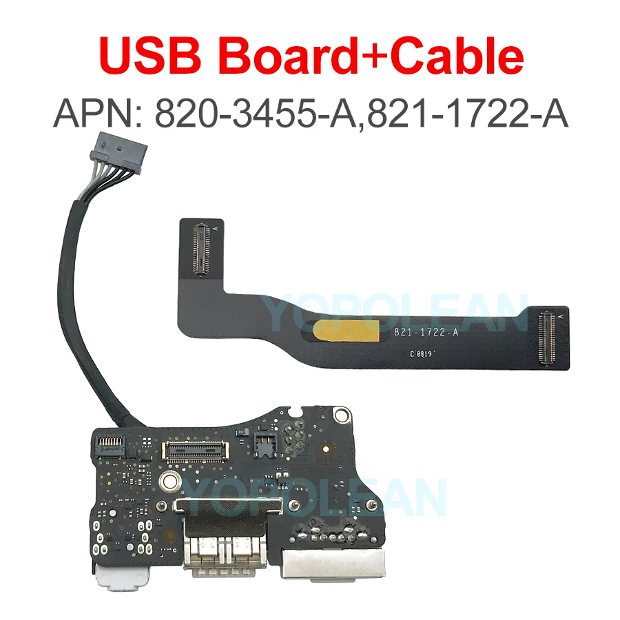 Original I/O USB Audio DC Jack Board Flex Cable 820-3455-A 821