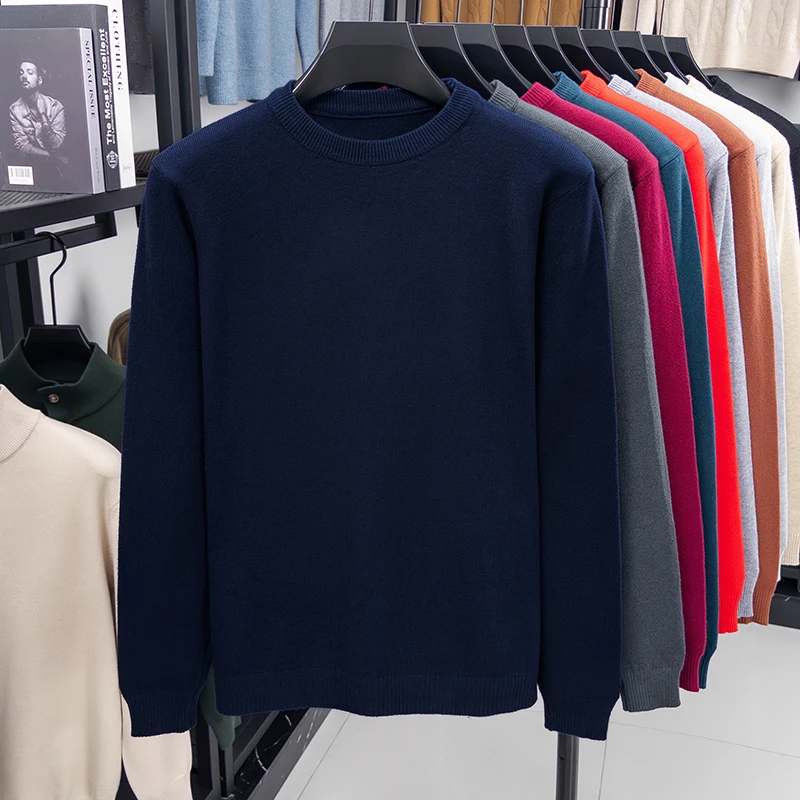 Men's Thick Knit Pullover Sweater, Casual Crew Neck Winter Sweater S0d7ddb87bc654ec694f25a1e8cb74c095