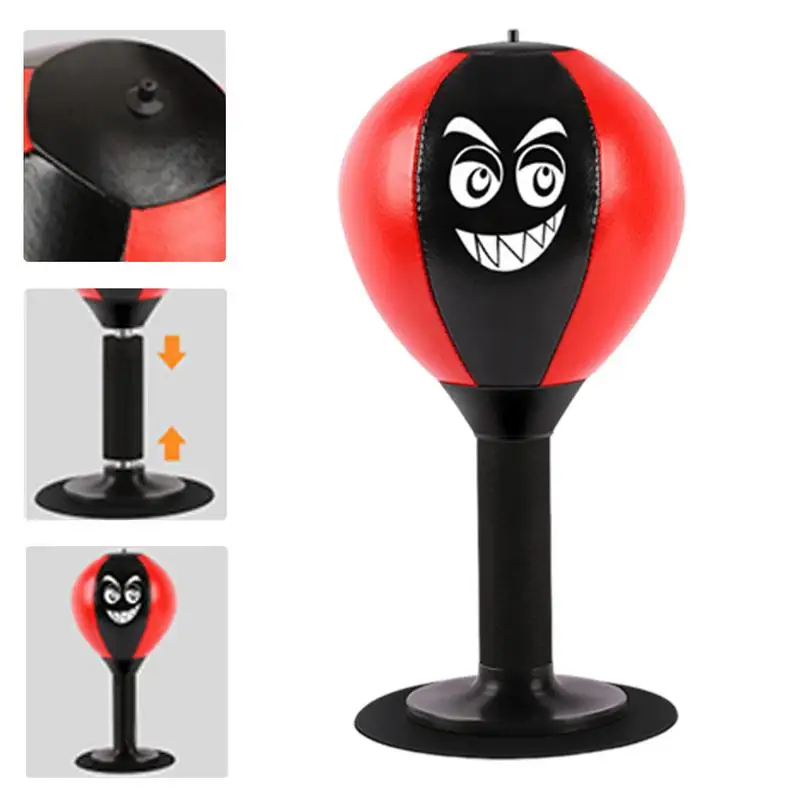 Desktop Punching Bag Stress Relief Punching Bag Table Boxing with Suction Cup Desk Boxing Punch Ball for Kids Adults