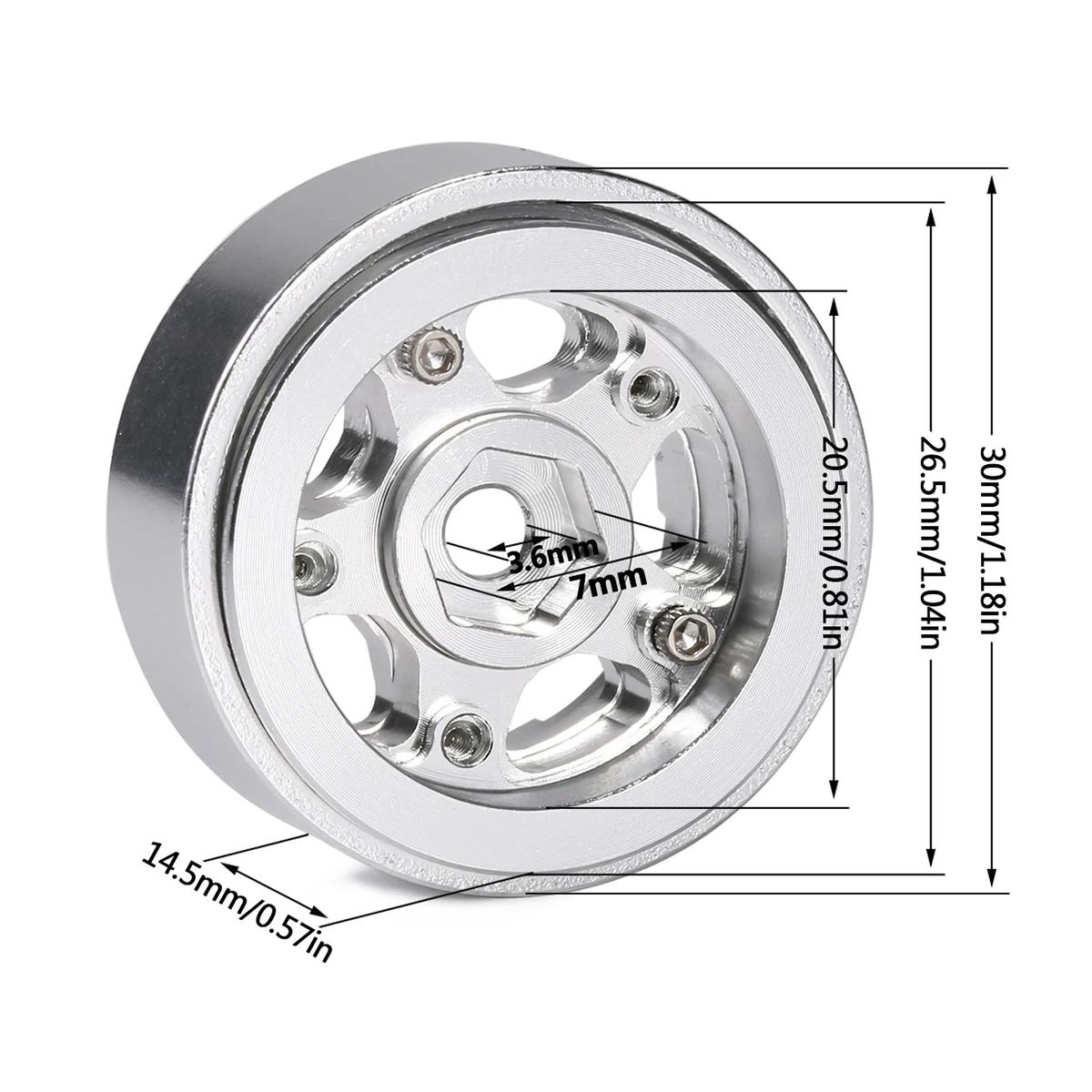 Bremssattelabdeckung Aluminium 4-teilig Rot - Für 18-19 Zoll Felgen