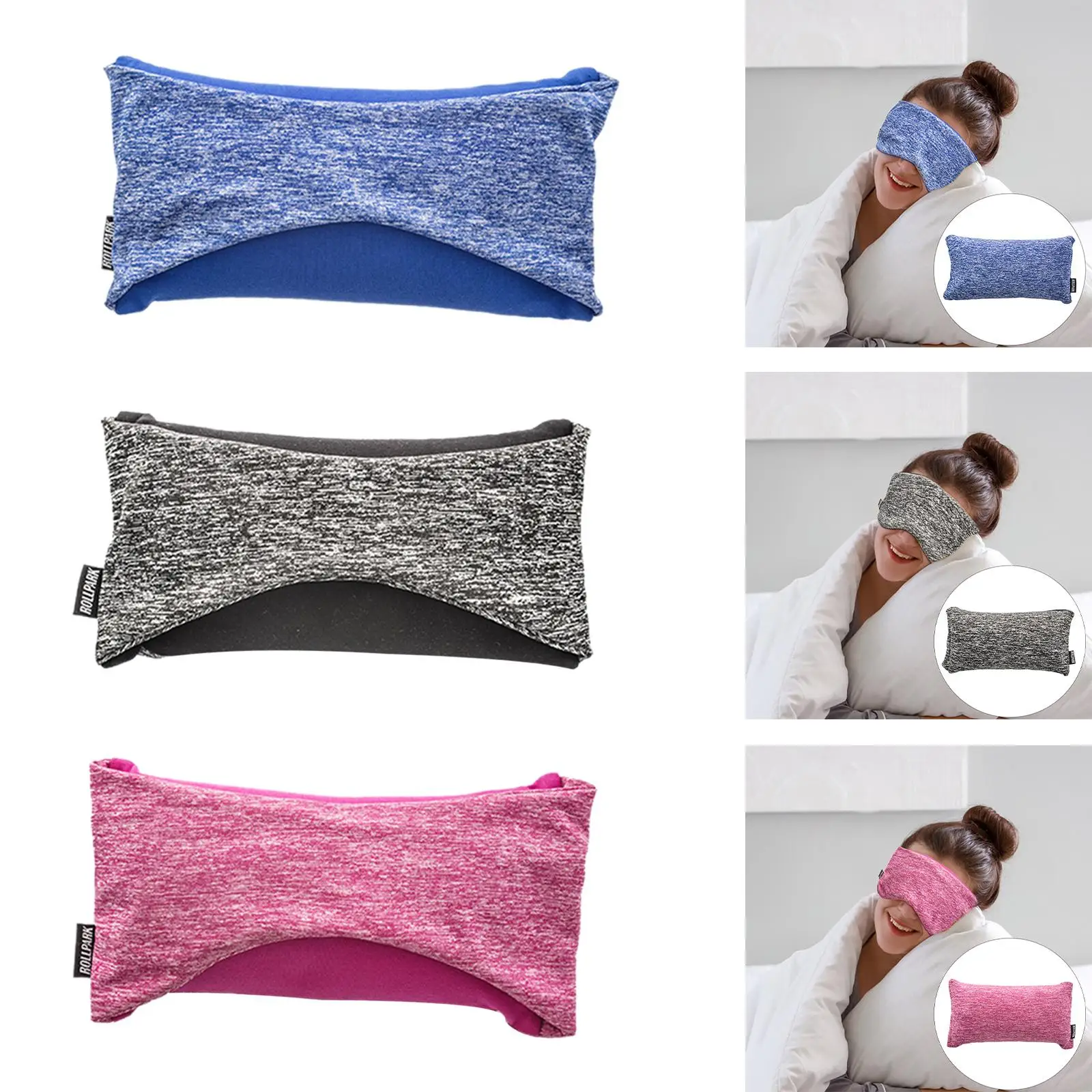 Travel Pillow with Eye Mask Breathable Neck Pillow for Home Airplane Workers