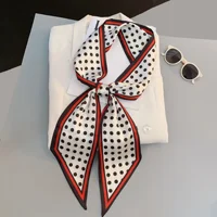 Vintage Horse Print Long Hair Band Ribbon For Women Silk Hair Accessories 2021 Trend Girl Bow Scarf Headband Hair Tie 1