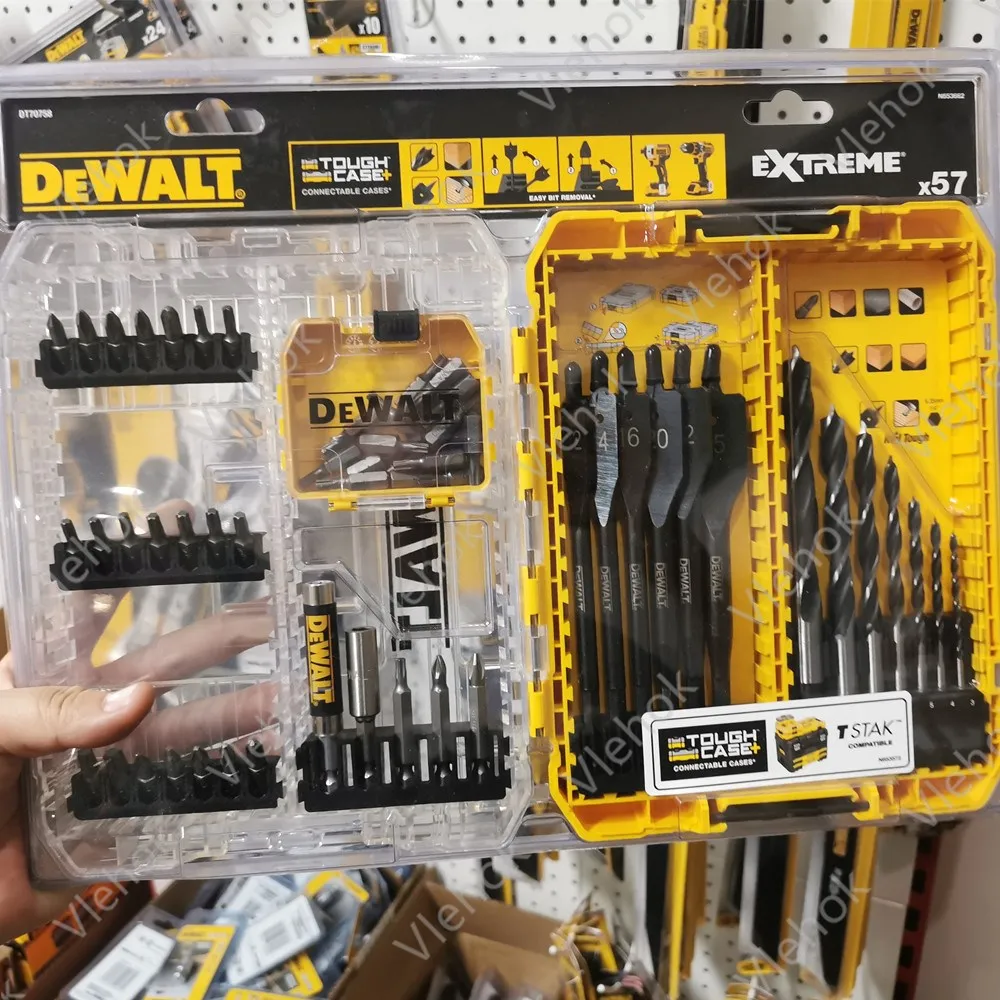 Dewalt Dt70758 57 Pezzi Set Di Punte Per Trapano Misto Con Punta Brad E Punte Flatwood Estreme Per Trapano Avvitatore Elettrico