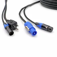 PowerCon to NEMA 5-15P Plug + 3Pin XLR Cable 3x1.5mm² Power & DMX Hybrid Cord for DJ Lighting Stage Audio Speaker 1m 2m 3m 5m - Image 4