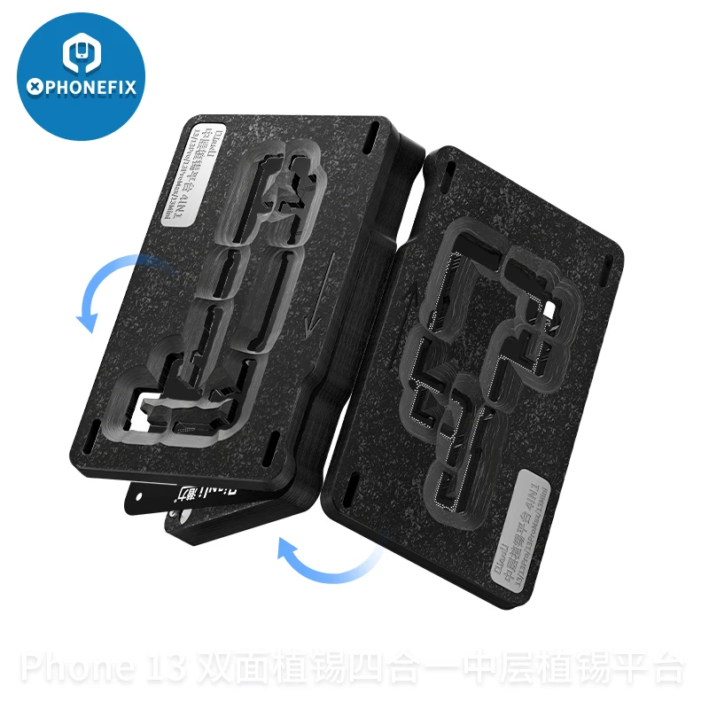 QianLi Middle Frame Reballing Platform Motherboard Fixture BGA Reballing Stencil for iPhone 11 12 13 mini 14plus 15 16 17Pro Max