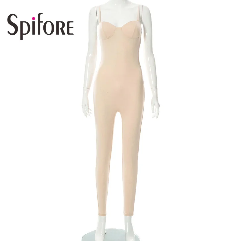 thumbnail image 1 of Monos de una pieza sexys de Spifore para mujer, para fiesta, club, pantalones pitillo, monos ajustados sin tirantes de verano, ropa urbana negra, 1 of 5