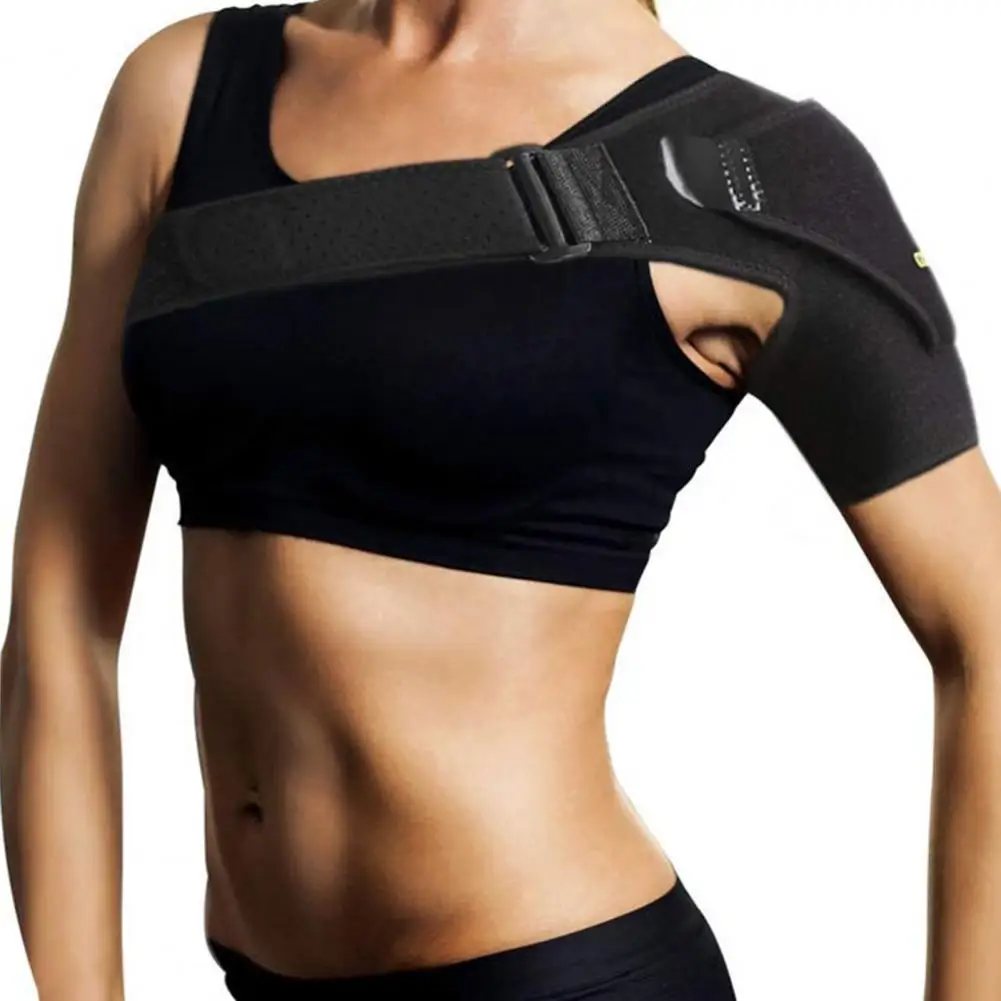 Breathable Shoulder Brace Workout Shoulder Brace Adjustable Compression for Pain Relief Soft High for Rotator