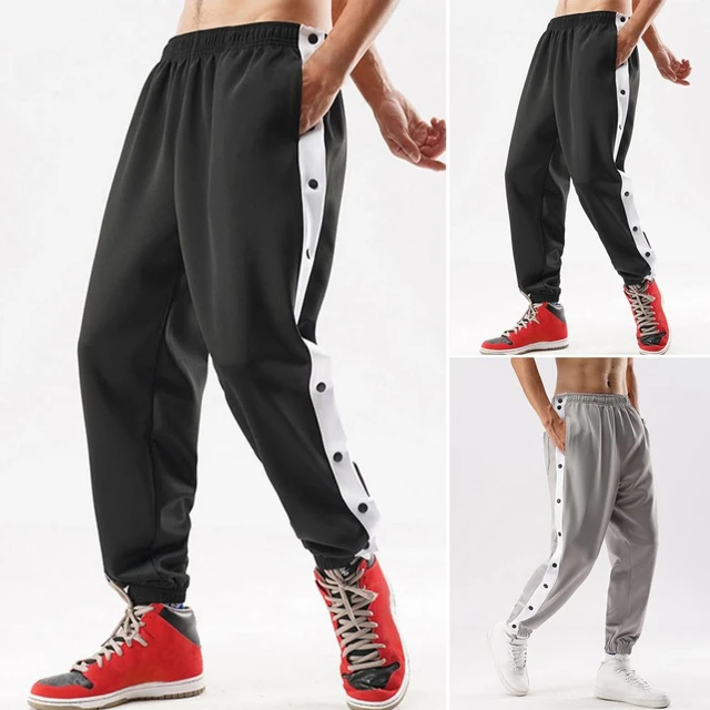 Fjm-pantalon De Sport À Ouverture Complète Pour Homme, Pantalon Boutonné,  Ouverture Latérale, Entraînement De Basket-ball, Football, Course À Pied -  Calças Para Corrida - AliExpress