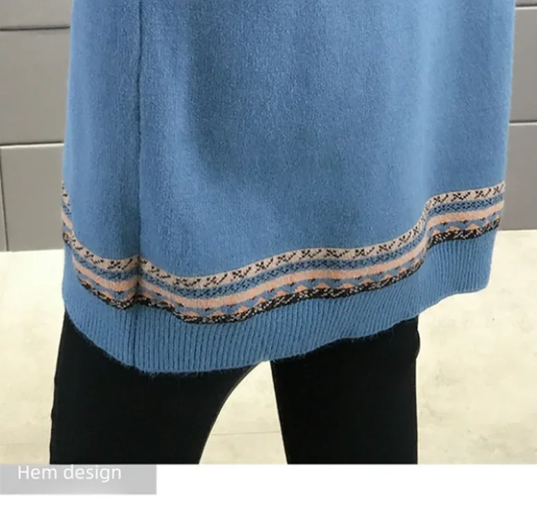 Gilet rose ample en maille