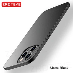 Luxury Slim Frosted Hard PC Phone Case by ZROTEVE - iPhone 13 Mini (Matte Black)