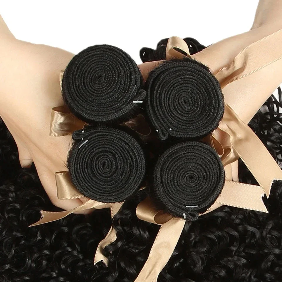 Human Hair Extensions Afro Kinky Curly Bundles Weaving 1//3 Bundles