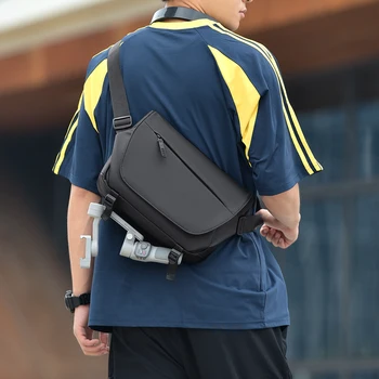 Borsa da petto da uomo, borsa a tracolla impermeabile di grande capacità, borsa da pendolare moderna e versatile