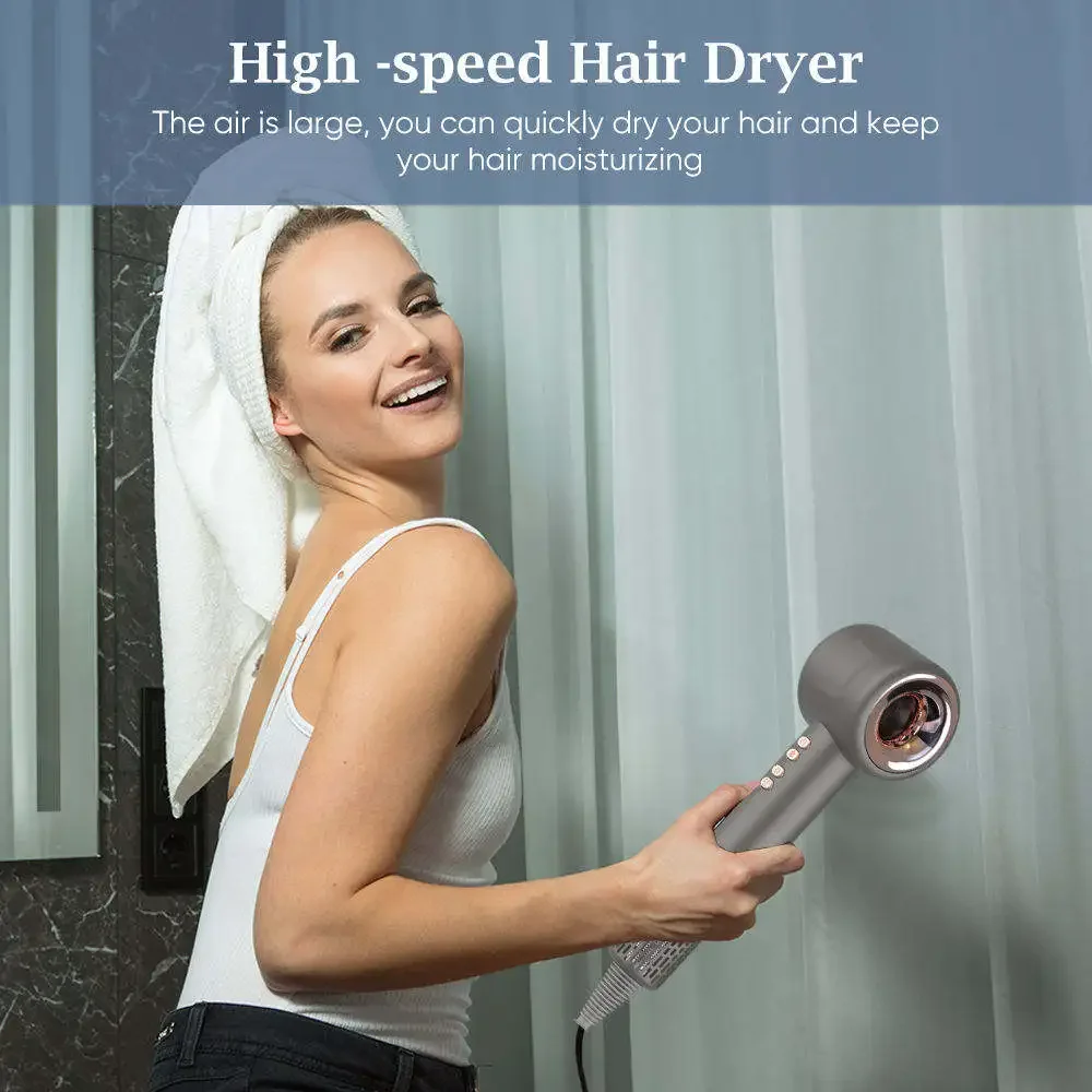 Professional 1600w Super Hair Dryer Personal Care Styling Negative Ion Salon Tool Constant Anion Electric Leafless