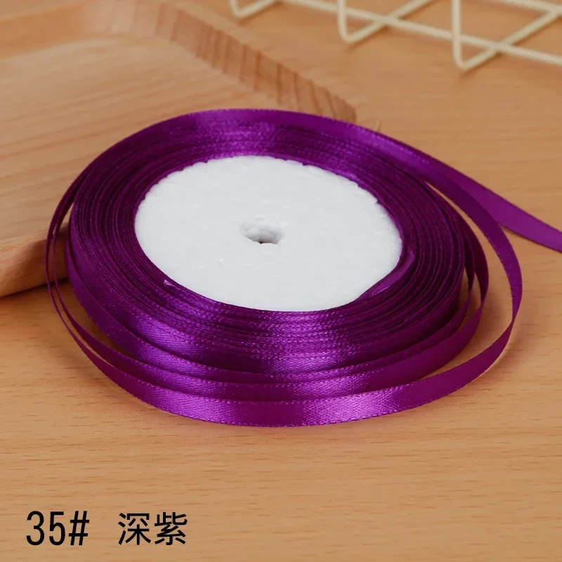 Elegant 6mm Satin Ribbon for DIY Crafts and Gift Wrapping