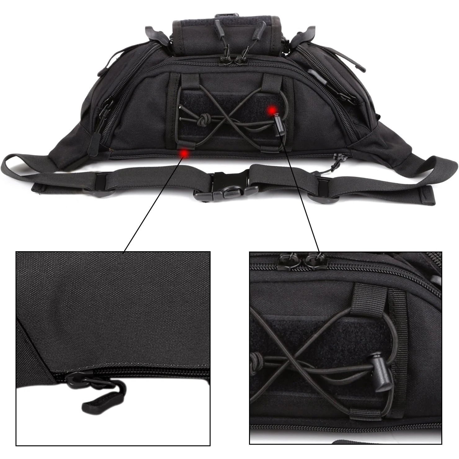 Tactical Waist Pack, Military Fanny Pack for Men - Perfect for Cycling, Camping, Hiking, Hunting & Fishing - Durable 5