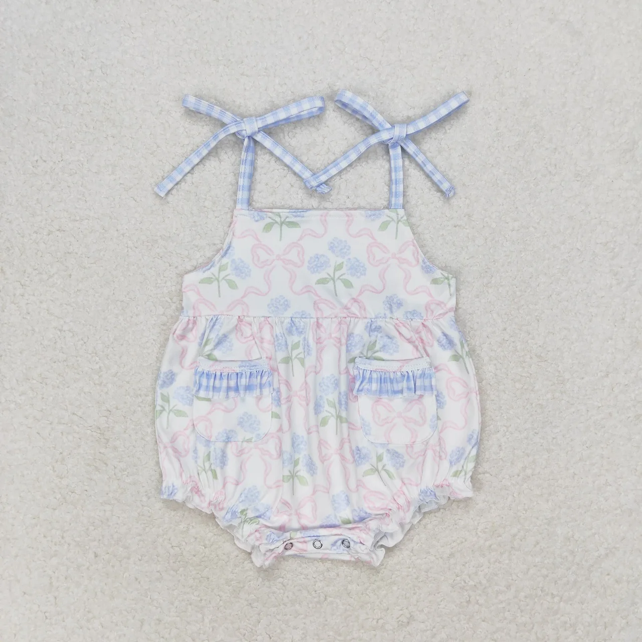 Wholesale Children Summer Newborn Romper Baby Girl Flower Bubble Jumpsuit Kids Toddler Infant Floral One-piece Clothing 5