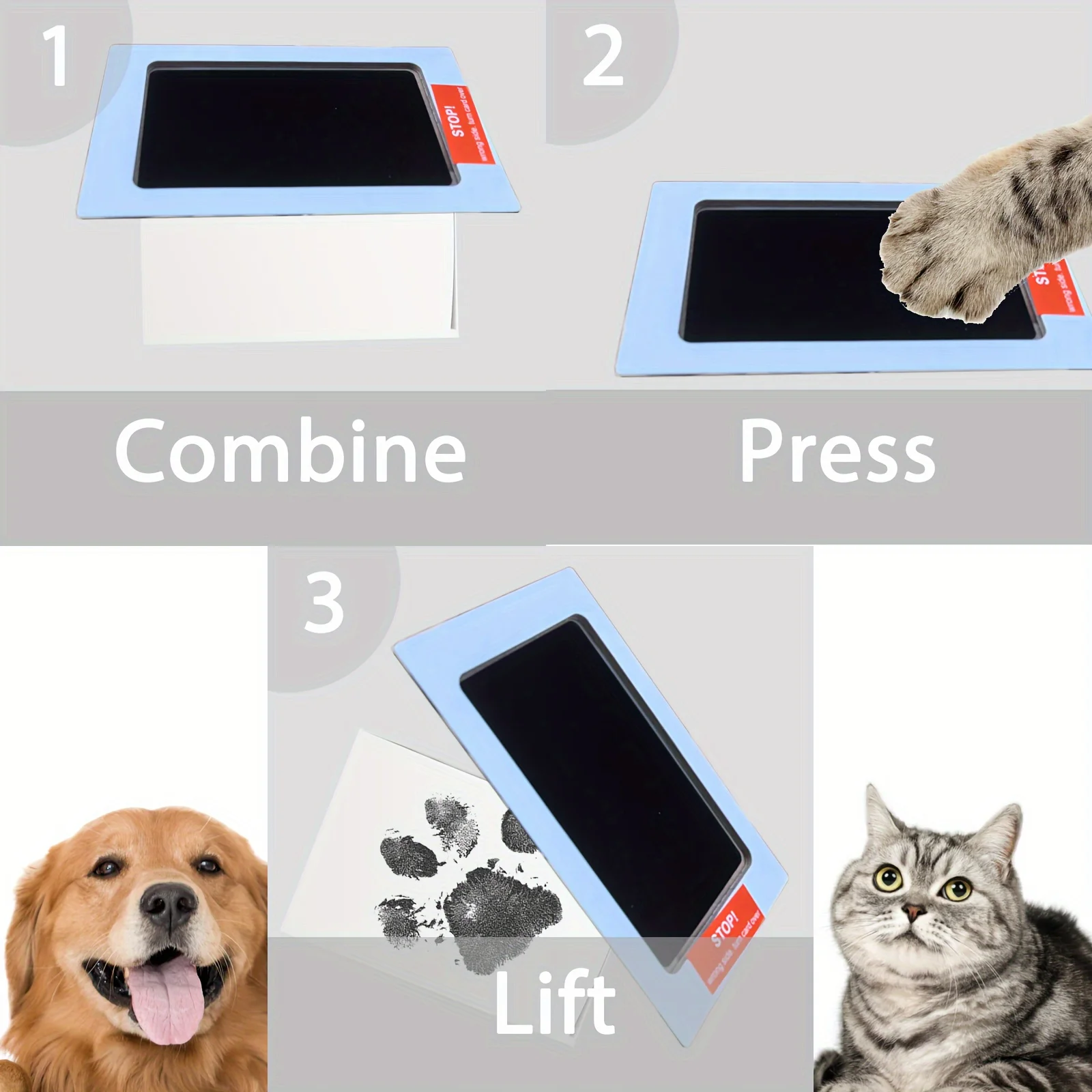 Hand and Footprint Clean Touch Inck Pad Pet Paw Print Stamp Simple Operation Baby-Safe Ink Pad