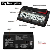 LEAP Chess Clock Advanced Digital Chess Timer With 7 Type 38 Timing Set Modes Professional 2