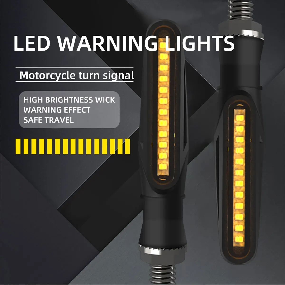 Motorcycle LED Turn Signals Directional Indicators Flashing Rear Tail Brake Flasher Stop Signal DRL