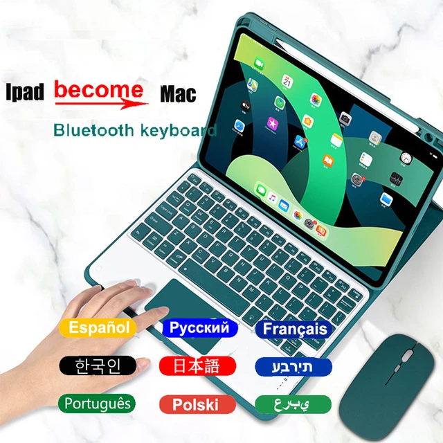 Clavier Bluetooth souris sans fil pour iPad, étui pour iPad 10.2, 7, 8, 9e  génération Pro 11 2022 iPad 10e Pro 10.5 Air 2/1 5, 6e - AliExpress