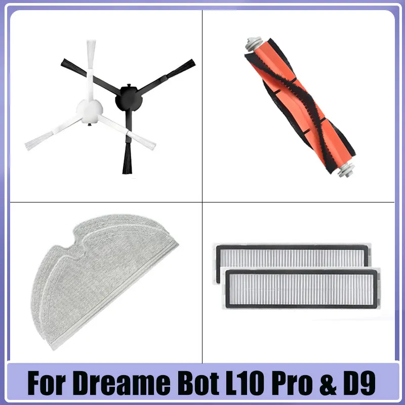 Ersatzteile für dreame bot l10 pro & d9 trouver roboter lds roboter vakuum-mop finder hauptseite bürste hepa filter mop tuch