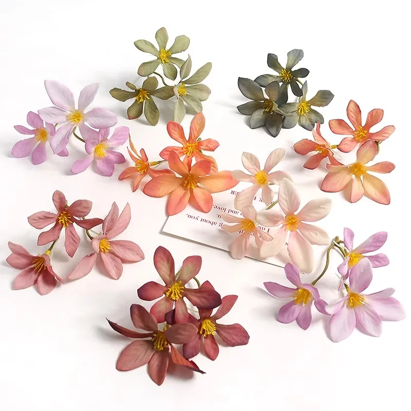10/20 stücke 9cm künstliche Blume Orchidee Seide Blumen kopf Simulation Blume Haupt dekoration Hochzeits dekoration Handwerk Geschenk