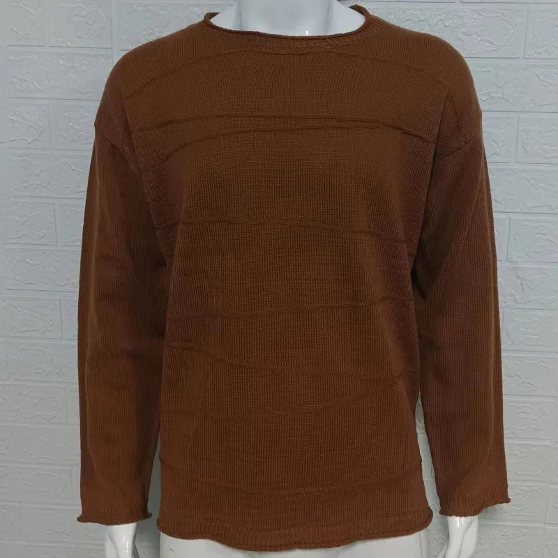 Men's Knitwear 2023 Autumn And Winter New Crew-Neck Knitwear Slim-Fit Pullover Base Sweater