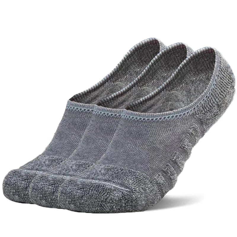 5 짝/몫 남자 패션 수건 바닥 보트 양말 코튼 스포츠 땀 호흡 실리콘 미끄럼 방지 보이지 않는 양말 플러스 사이즈 41-45
