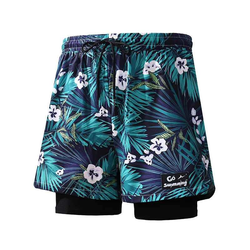 Swim Trunks Men Swimsuit New Swimming Trunks To Prevent Embarrassment Quick-drying Boxer Swimsuit Hot Spring Beach Pants Men's Summer Fashion