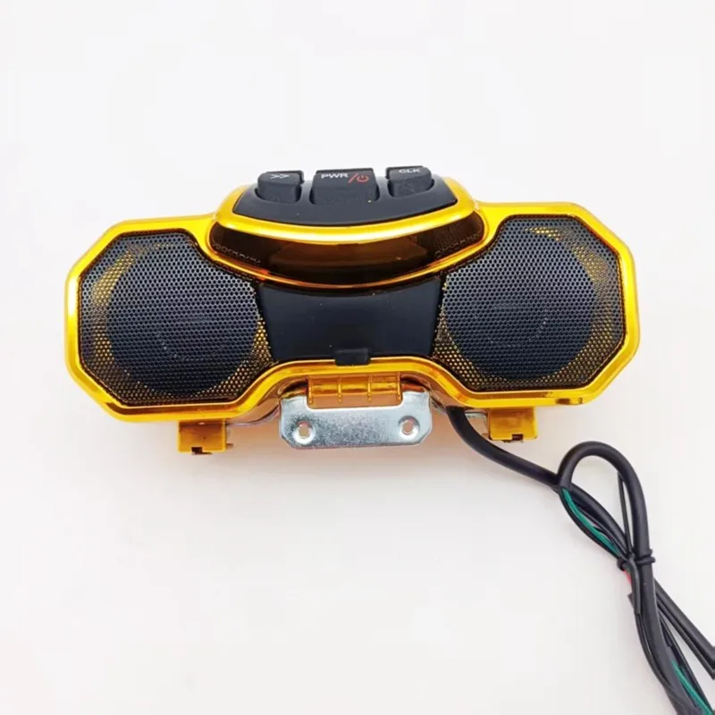 블루투스 MP3, FM 라디오, 점멸등, 방수 디자인을 갖춘 NEW-오토바이 플레이어 스피커