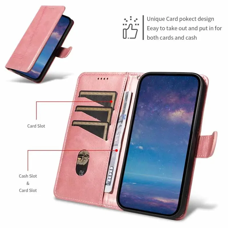 Leather Wallet Flip Card Case Cover